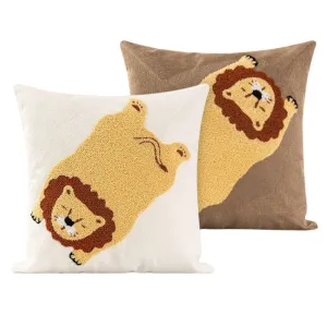 Lion patterned pillow
