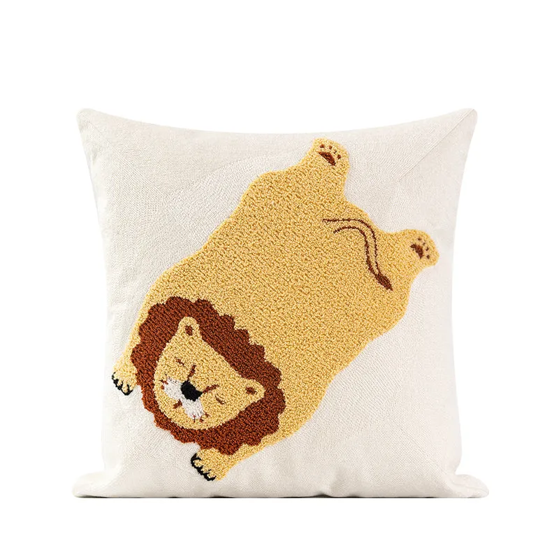 Lion patterned pillow