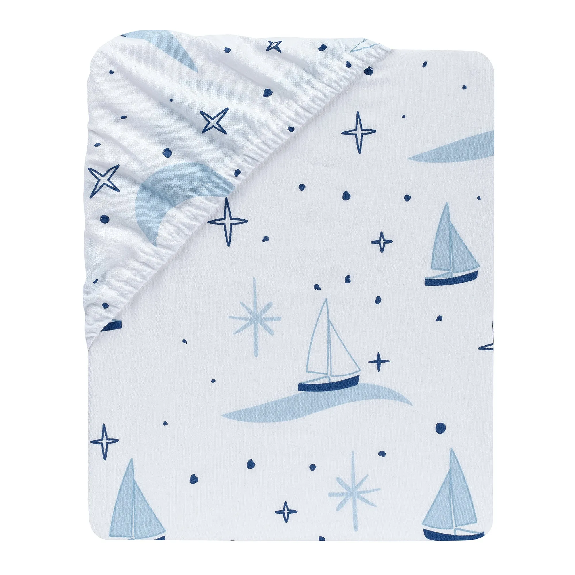 Little Skipper Cotton Fitted Crib Sheet