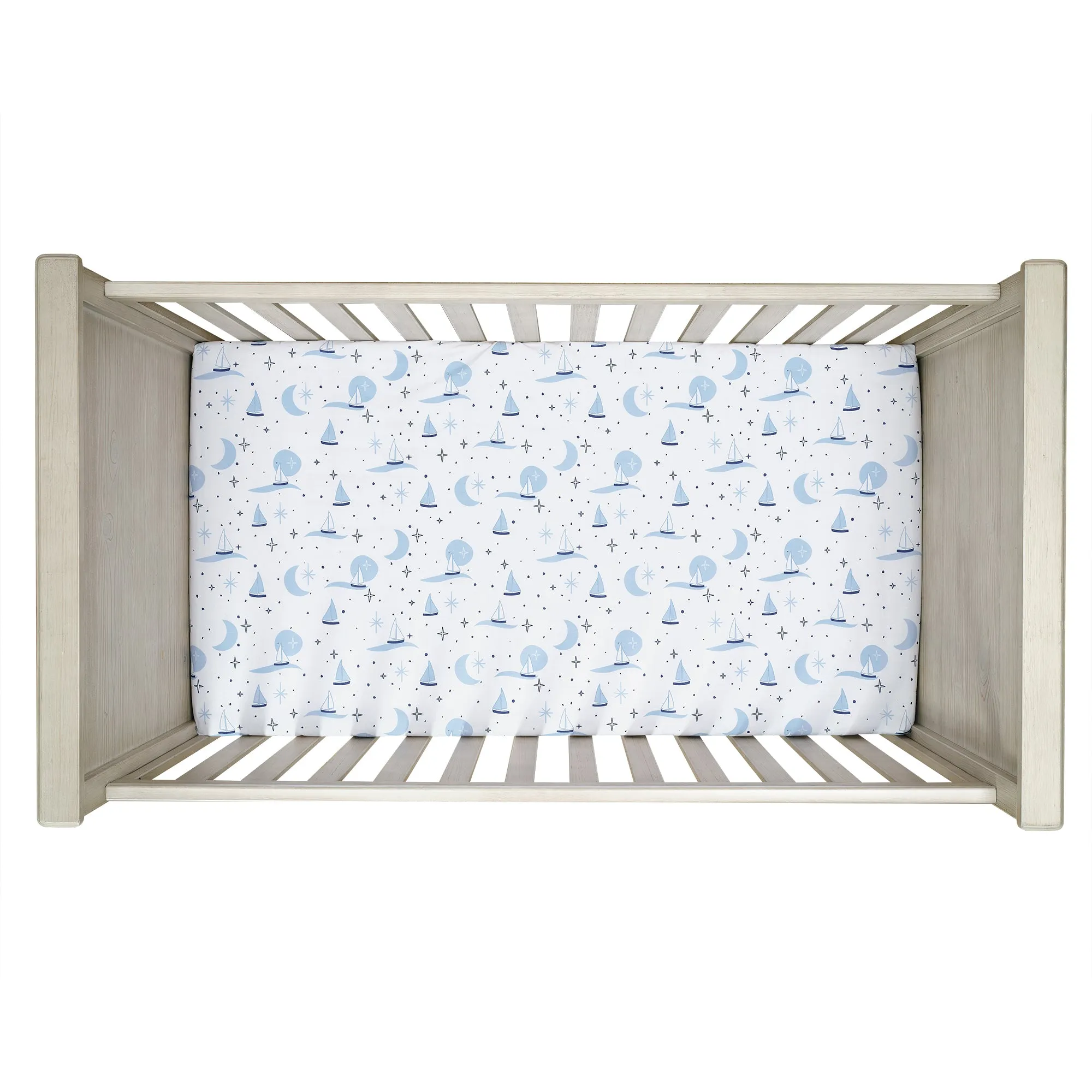 Little Skipper Cotton Fitted Crib Sheet