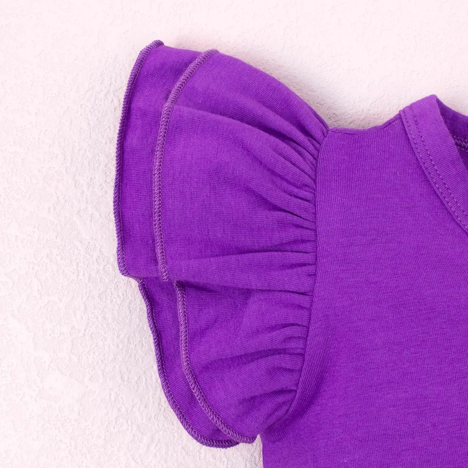 LYSMuch 2-5T Toddler Girls Ruffle Sleeve T Shirt Puff Short Sleeve Basic Tank Top Blouse Plain Solid Kids Casual Clothes