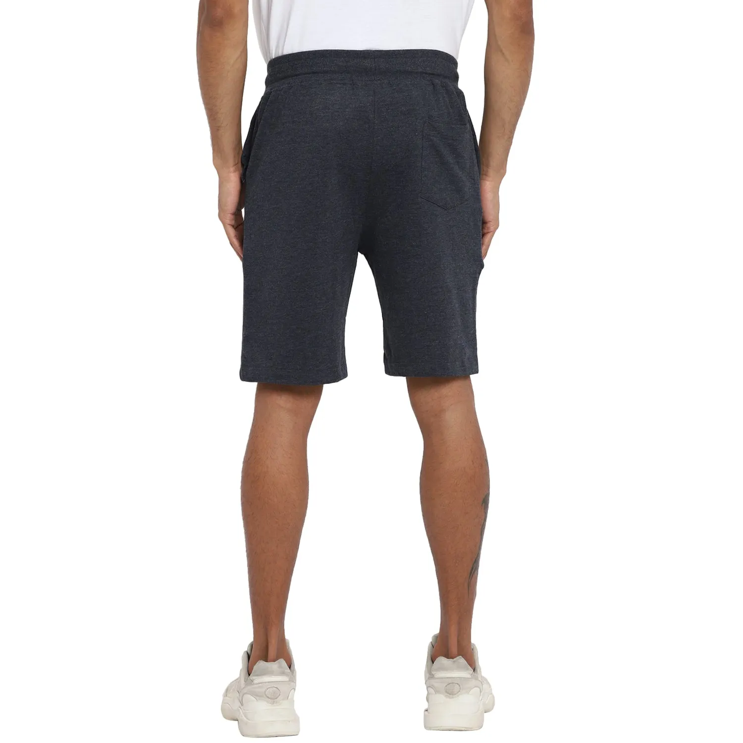 Men Polyester Navy Shorts
