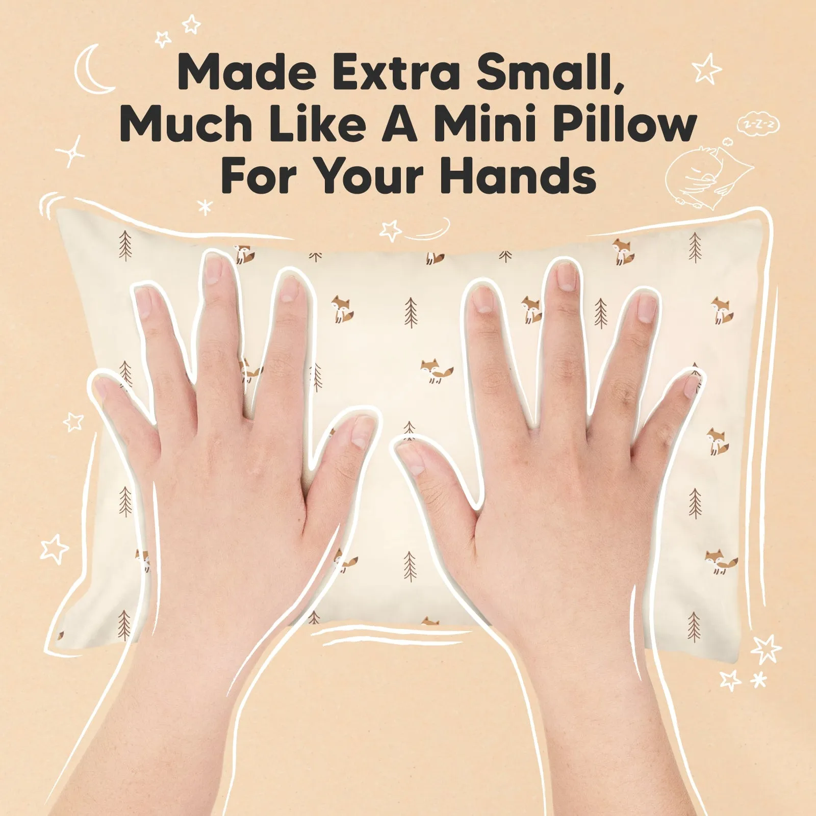 Mini Toddler Pillow With Pillowcase (Fox Tales)