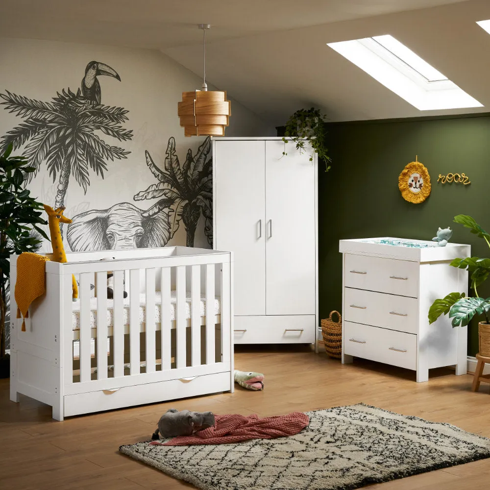 Nika MINI 3 Piece Nursery Room Set - White Wash