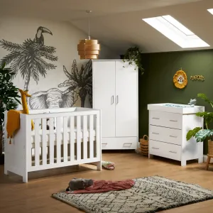 Nika MINI 3 Piece Nursery Room Set - White Wash