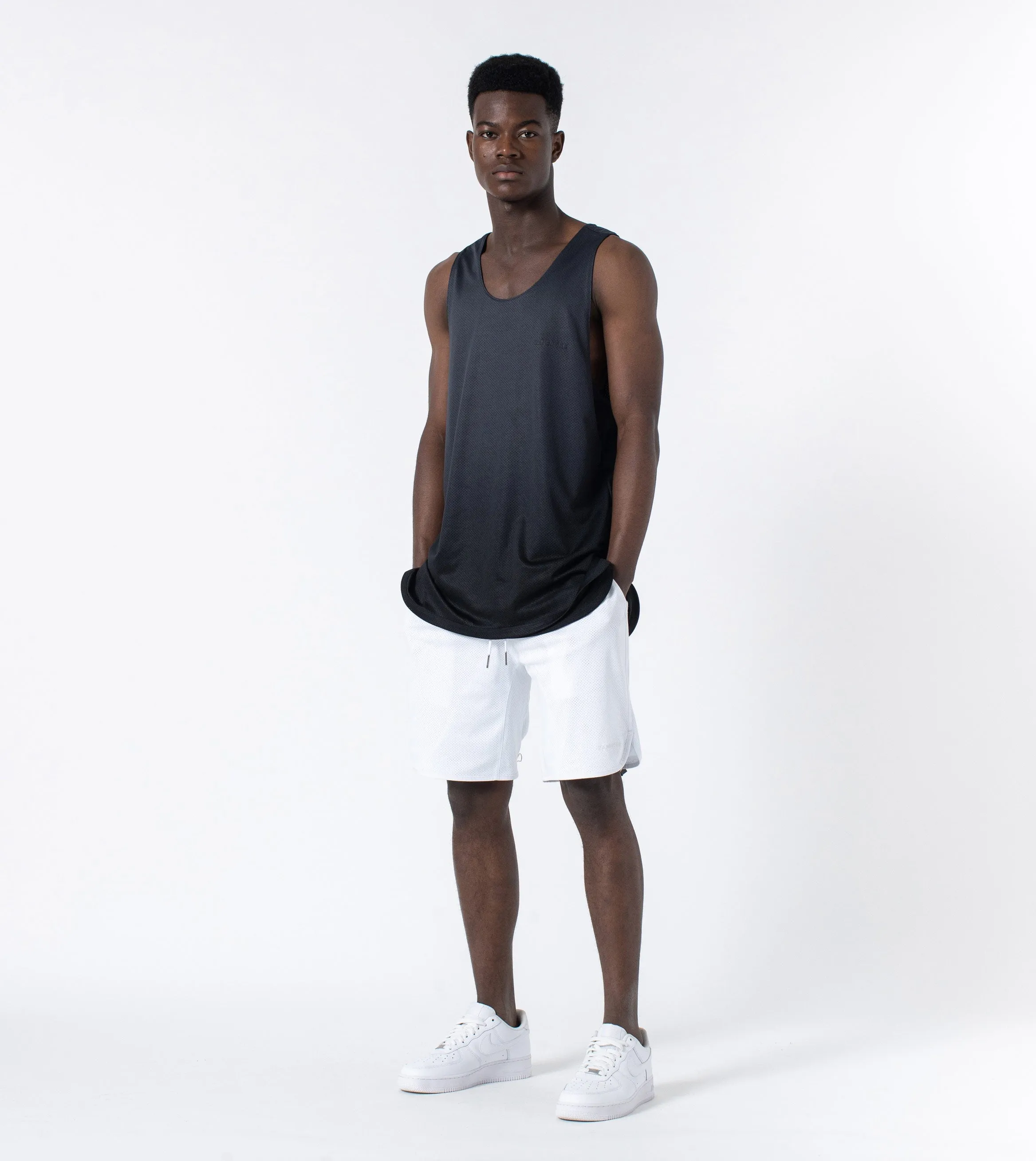 Ombre Mesh Rugger Tank Black/Grey