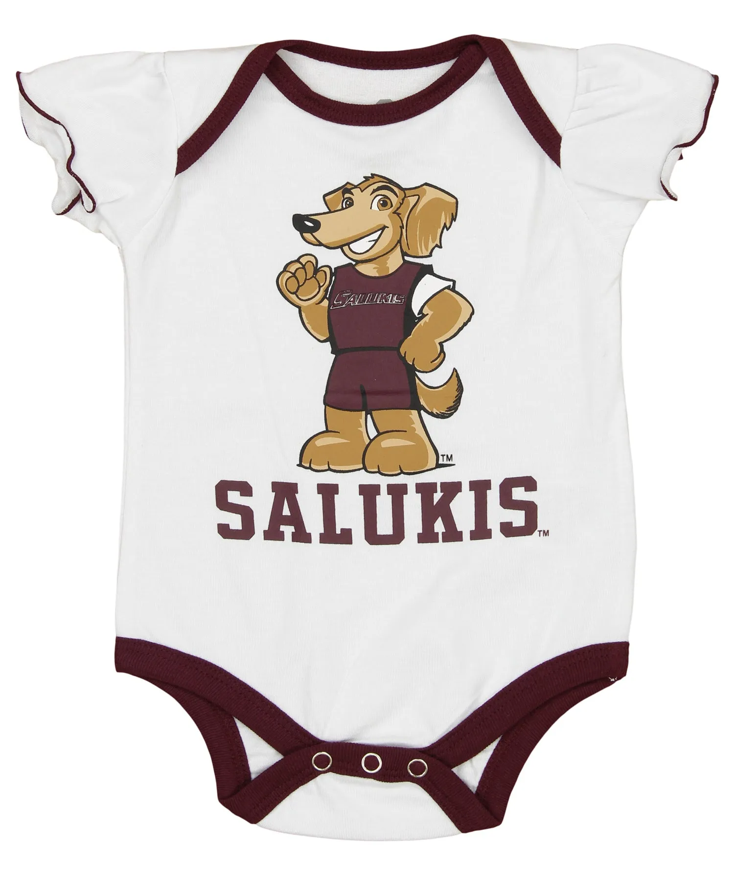 Outerstuff NCAA Infant Girls Southern Illinois Salukis Three Piece Creeper Set