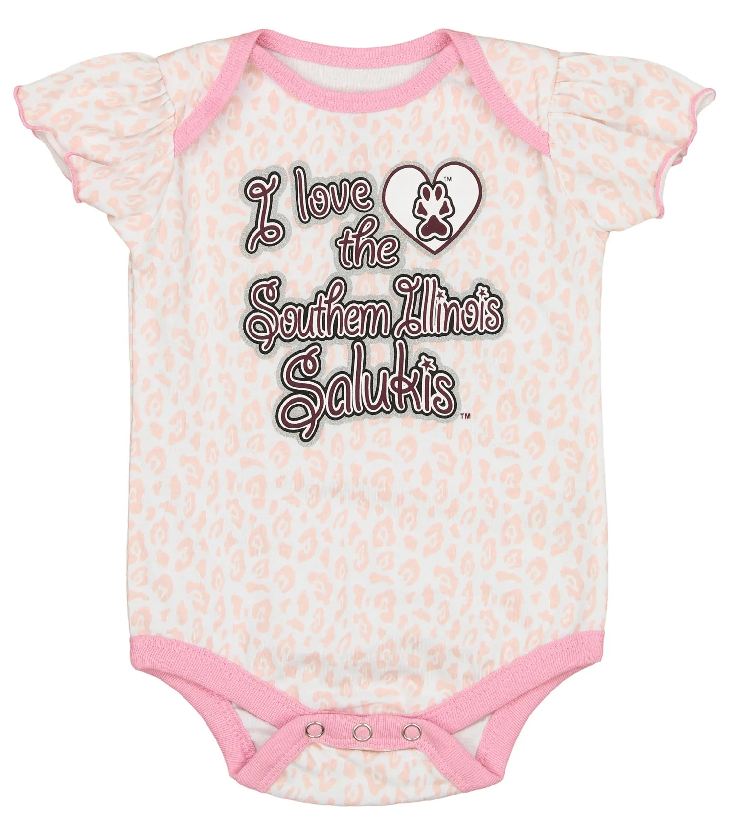 Outerstuff NCAA Infant Girls Southern Illinois Salukis Three Piece Creeper Set