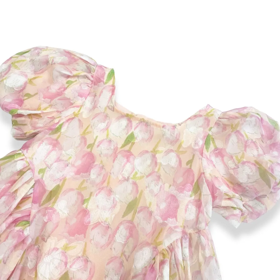 Pink English Floral Dress