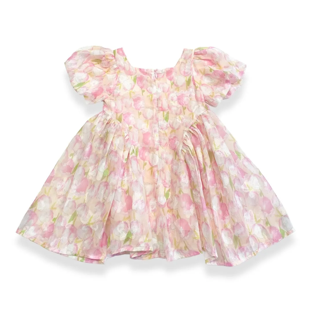 Pink English Floral Dress