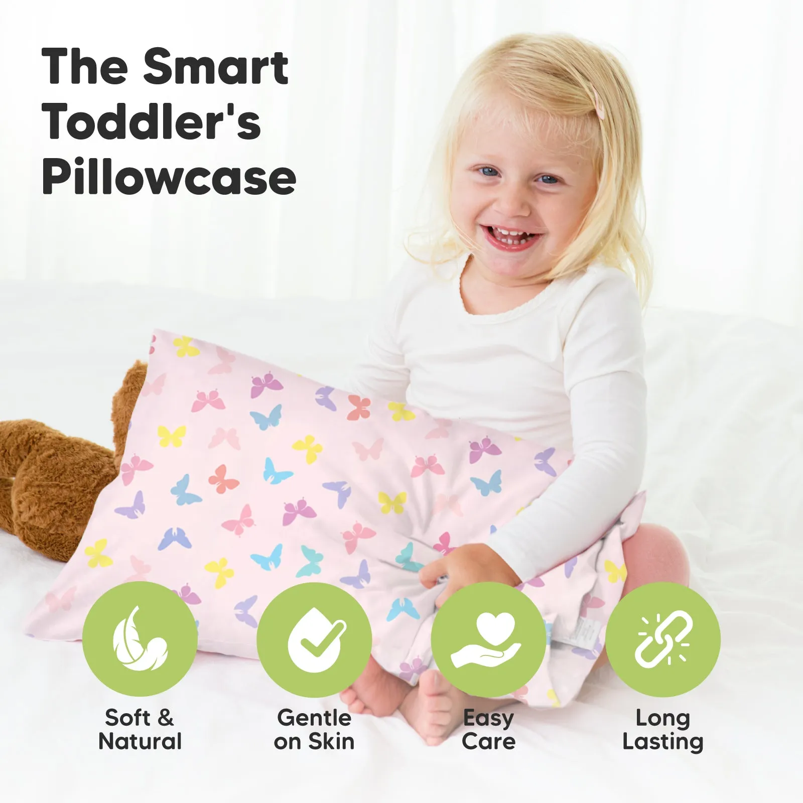 Printed Toddler Pillowcase 13X18" (Flutter)