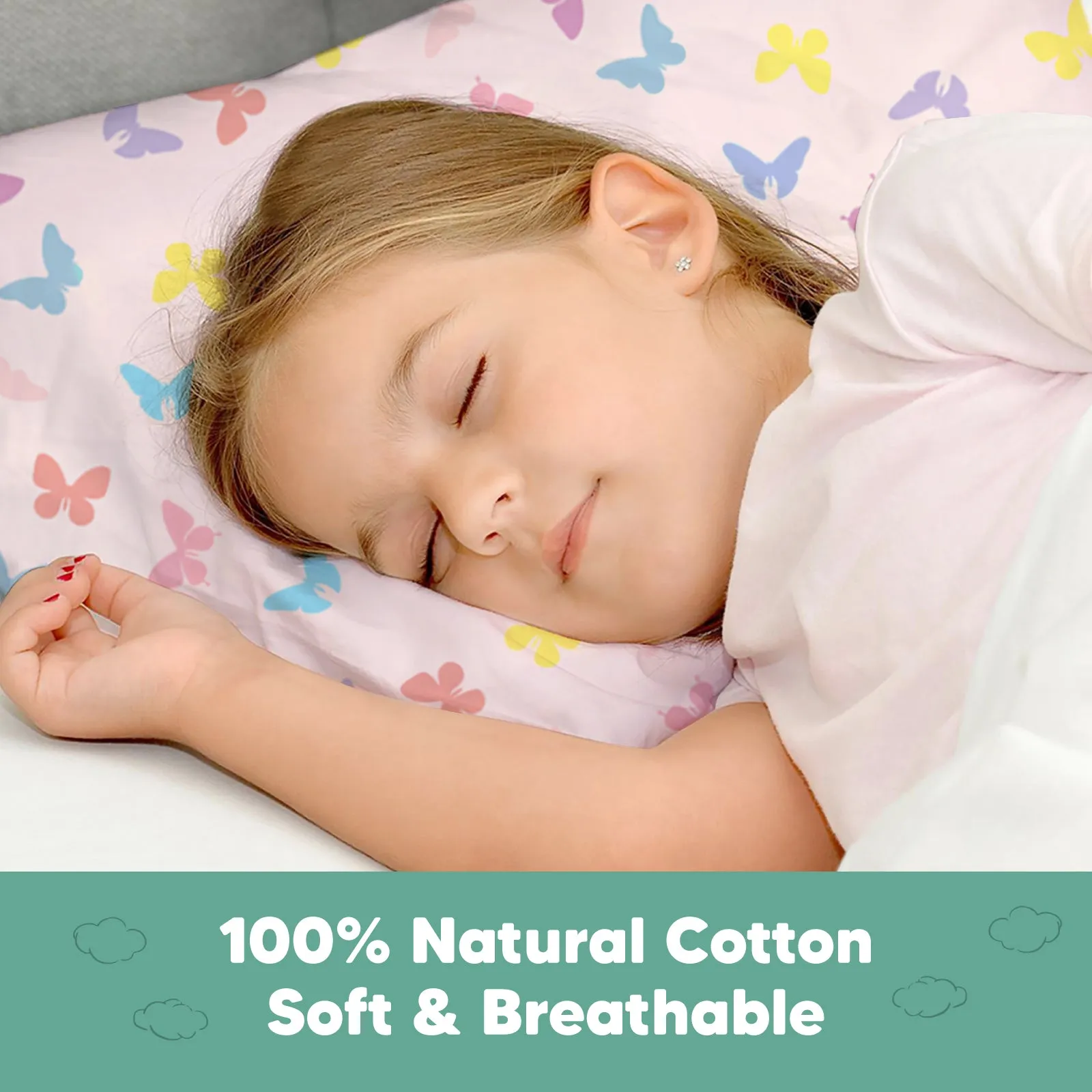 Printed Toddler Pillowcase 13X18" (Flutter)