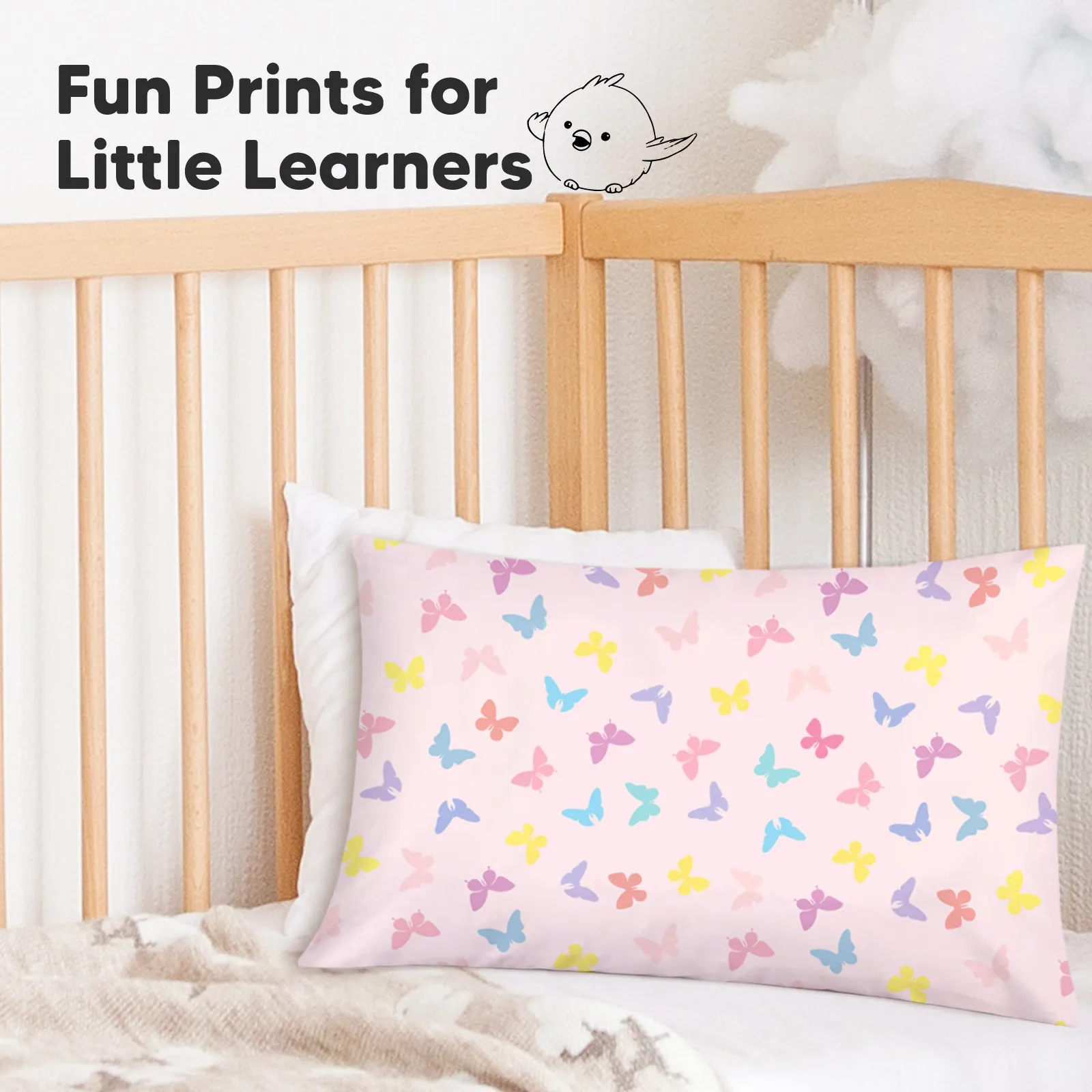 Printed Toddler Pillowcase 13X18" (Flutter)