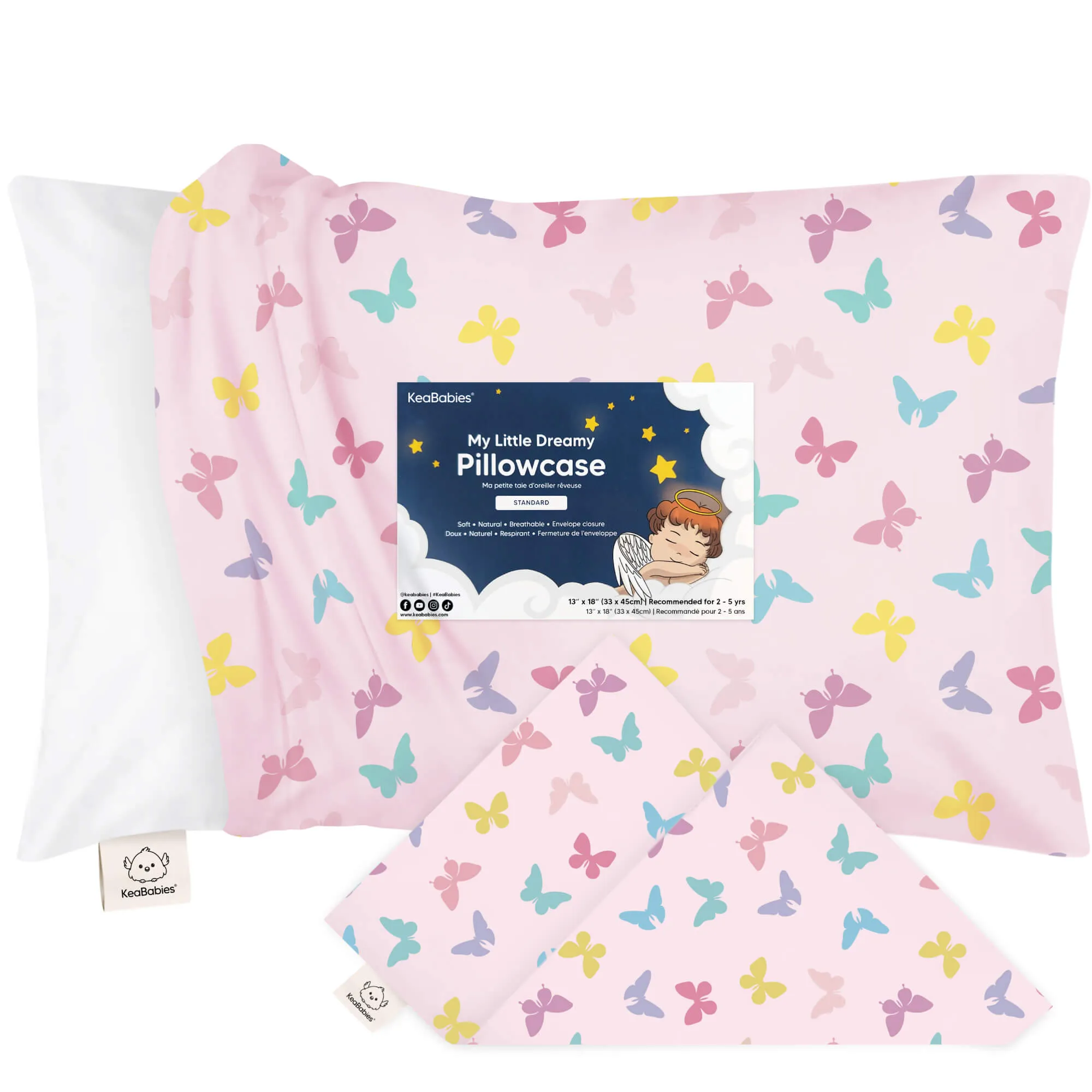 Printed Toddler Pillowcase 13X18" (Flutter)
