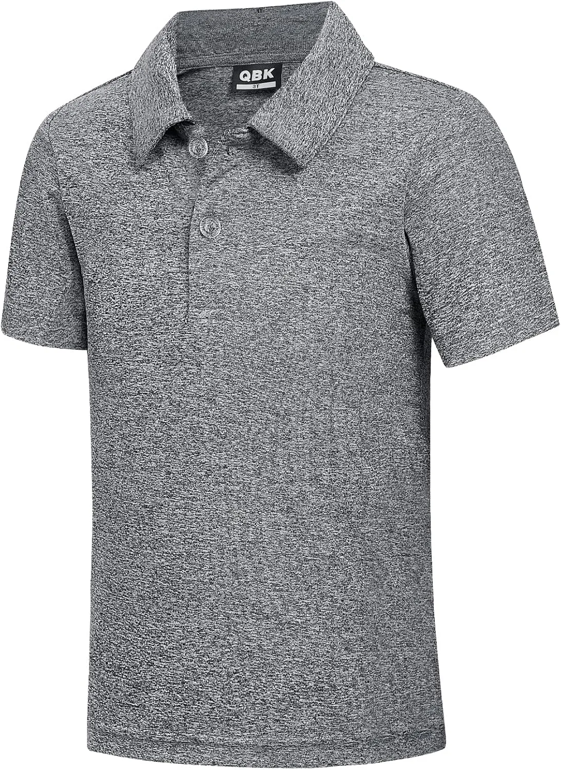 QBK Toddler to Youth Boys' Performance Polo Kids Collared Golf Shirt School Uniform