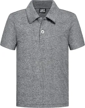 QBK Toddler to Youth Boys' Performance Polo Kids Collared Golf Shirt School Uniform