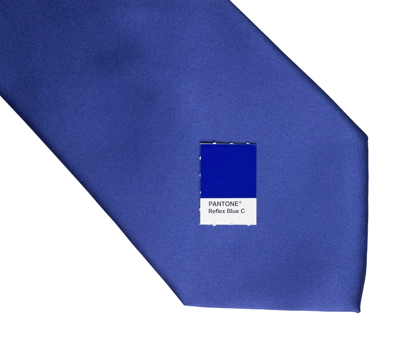 Royal Blue Necktie. Medium Blue Solid Color Satin Finish Tie, No Print