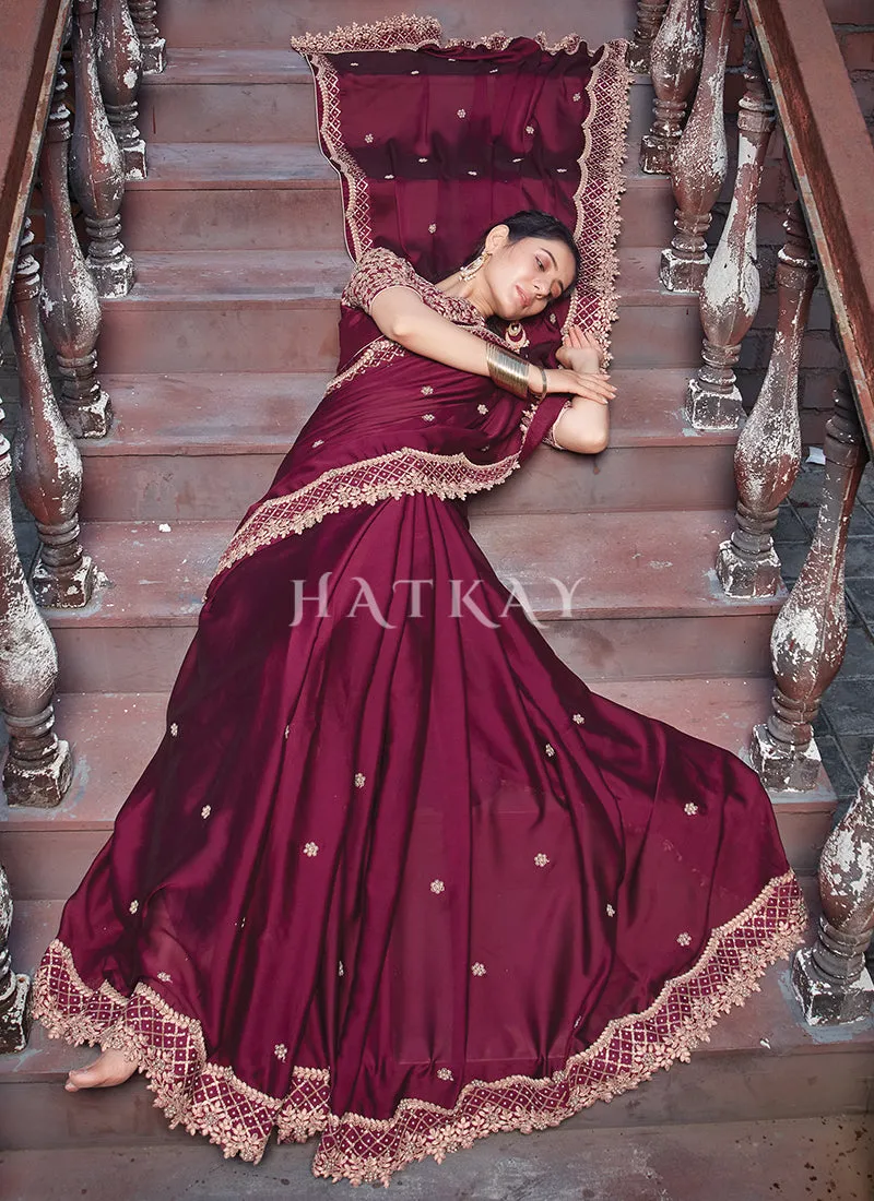 Royal Pink Traditional Silk Saree