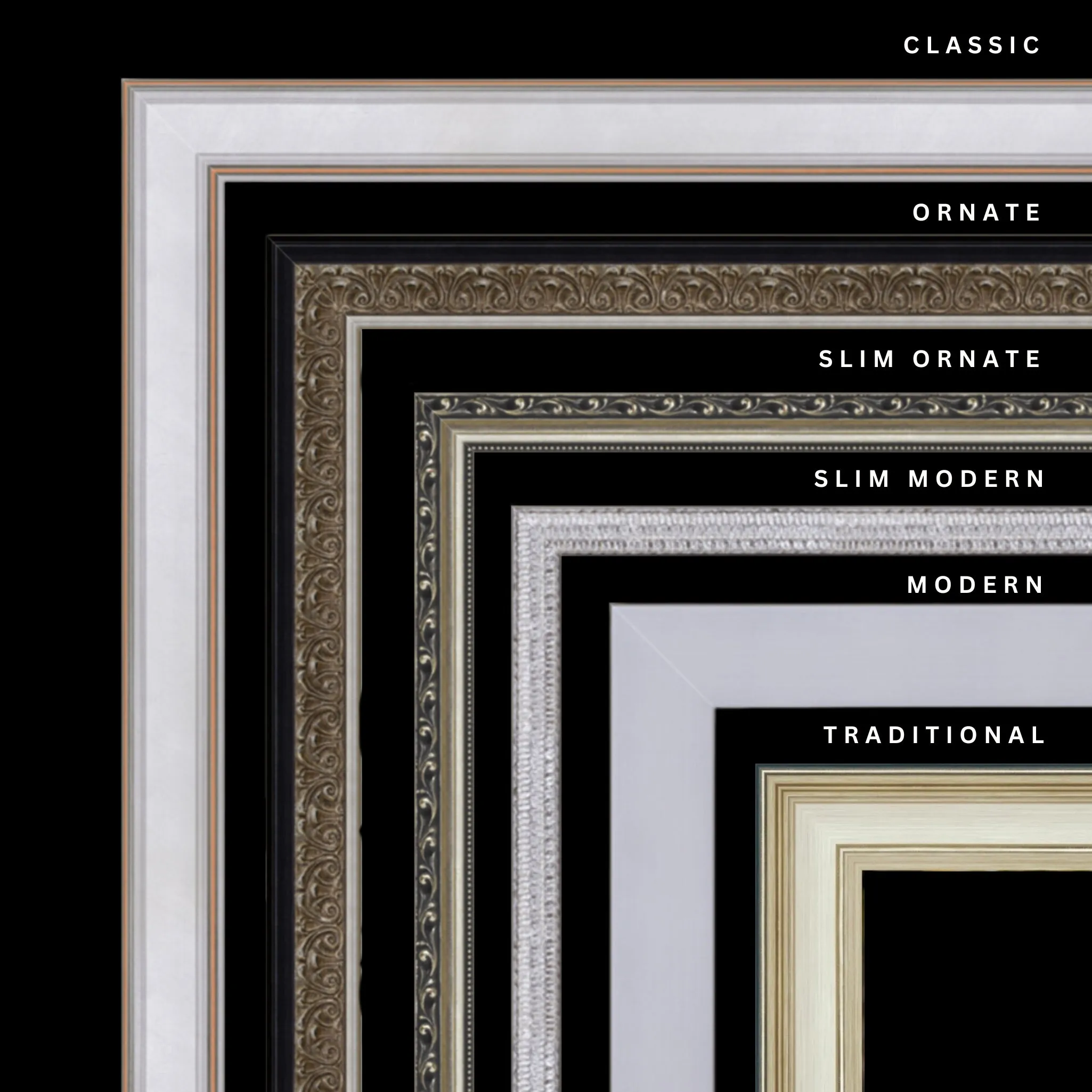 Silver 29x17 Picture Frame Ornate Traditional Classic Antique