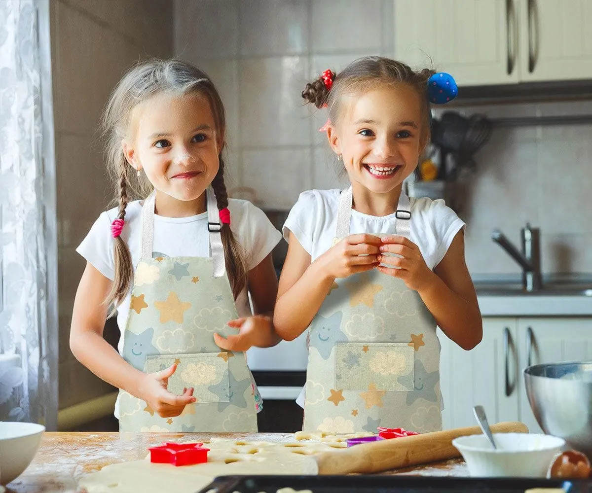 Stars and Clouds Toddler Apron - Small