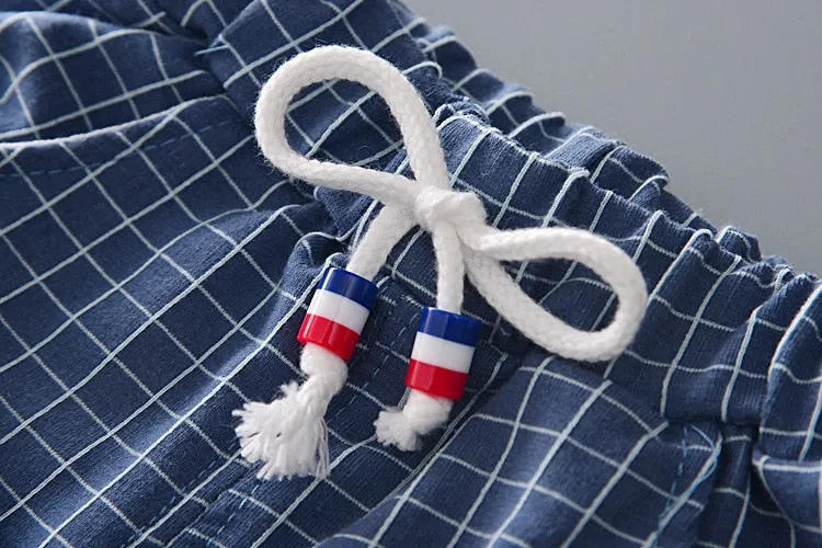 Summer Children Boys Girls Cotton Clothes Kids Bowknot T-Shirt Shorts 2pcs/Sets Toddler Fashion Clothing Sets Baby Tracksuits