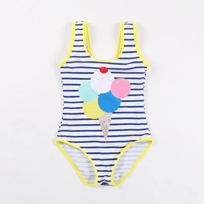 Toddler and Kid Girl's Ice Cream Print Swimsuit