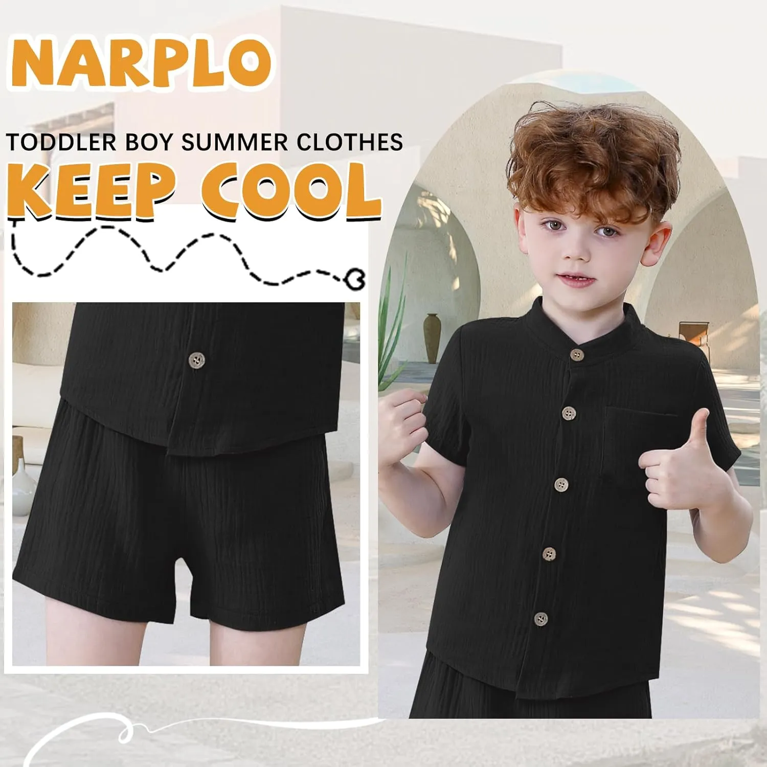 Toddler Boy Clothes Summer Baby Boy Clothes Outfits Short Sleeve Button-Down T-Shirt Tops   Shorts Set with Pockets