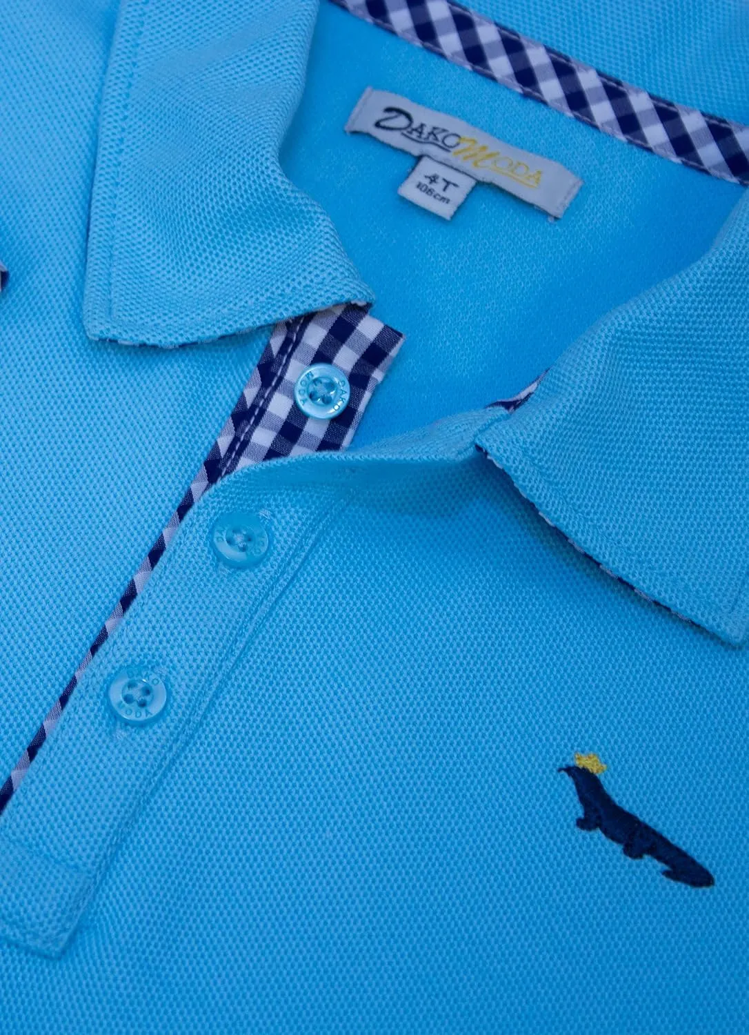 Toddler Boys' Blue Polo Shirt - 100% Pima Cotton - Short Sleeve Tennis Shirt