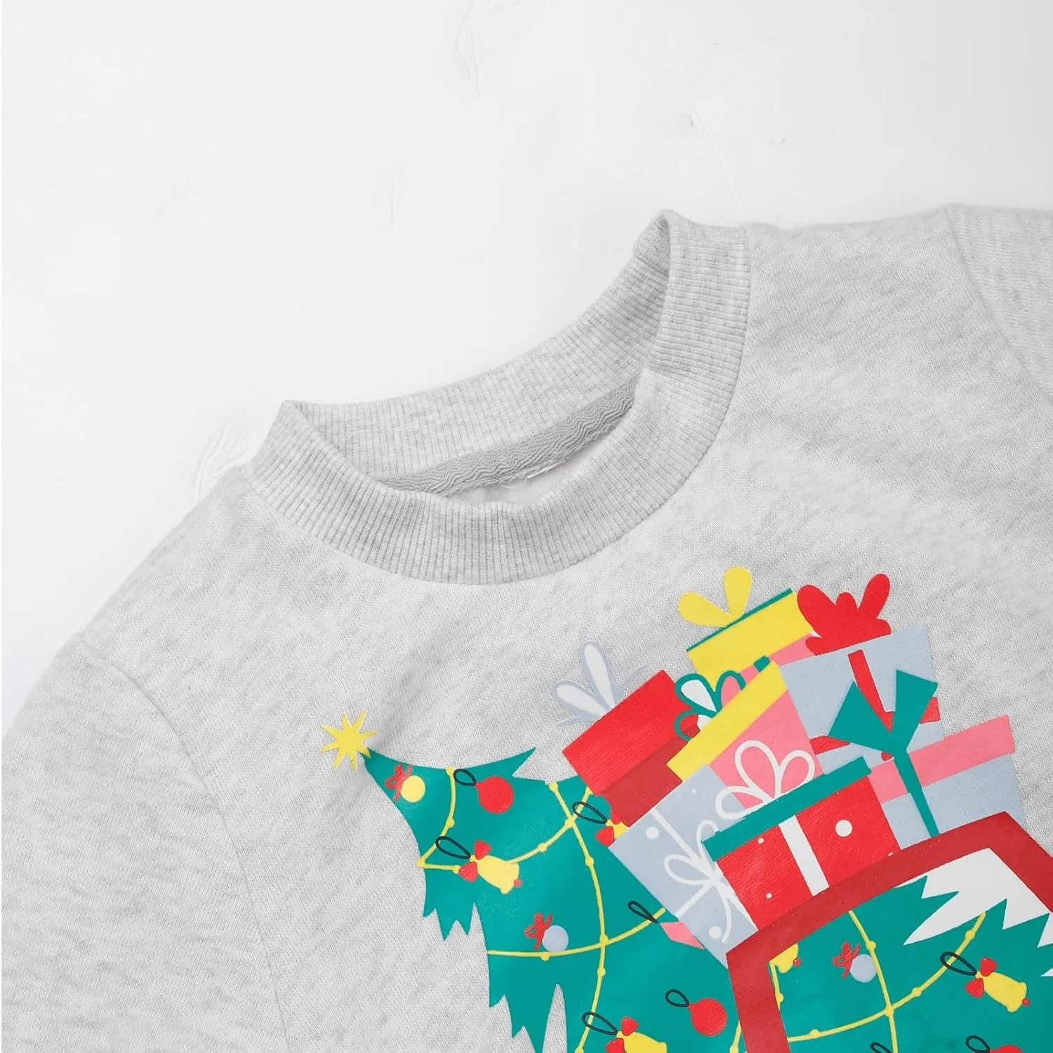 Toddler Boys Girls Christmas Sweatshirts Reindeer Crewneck Fleece Pullover Top Xmas Long Sleeve Winter Clothes 2-7T