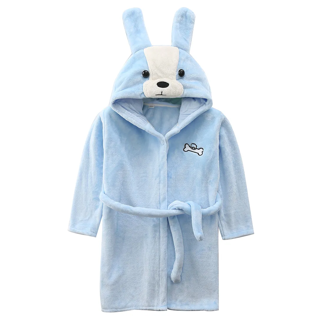 Toddler Girls Hooded Coral Fleece Sleep Robe Bathrobe