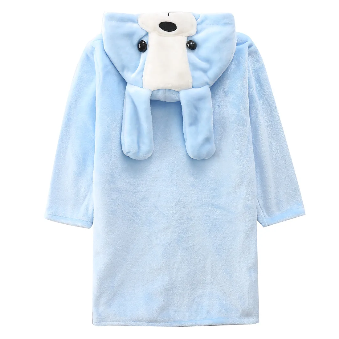 Toddler Girls Hooded Coral Fleece Sleep Robe Bathrobe