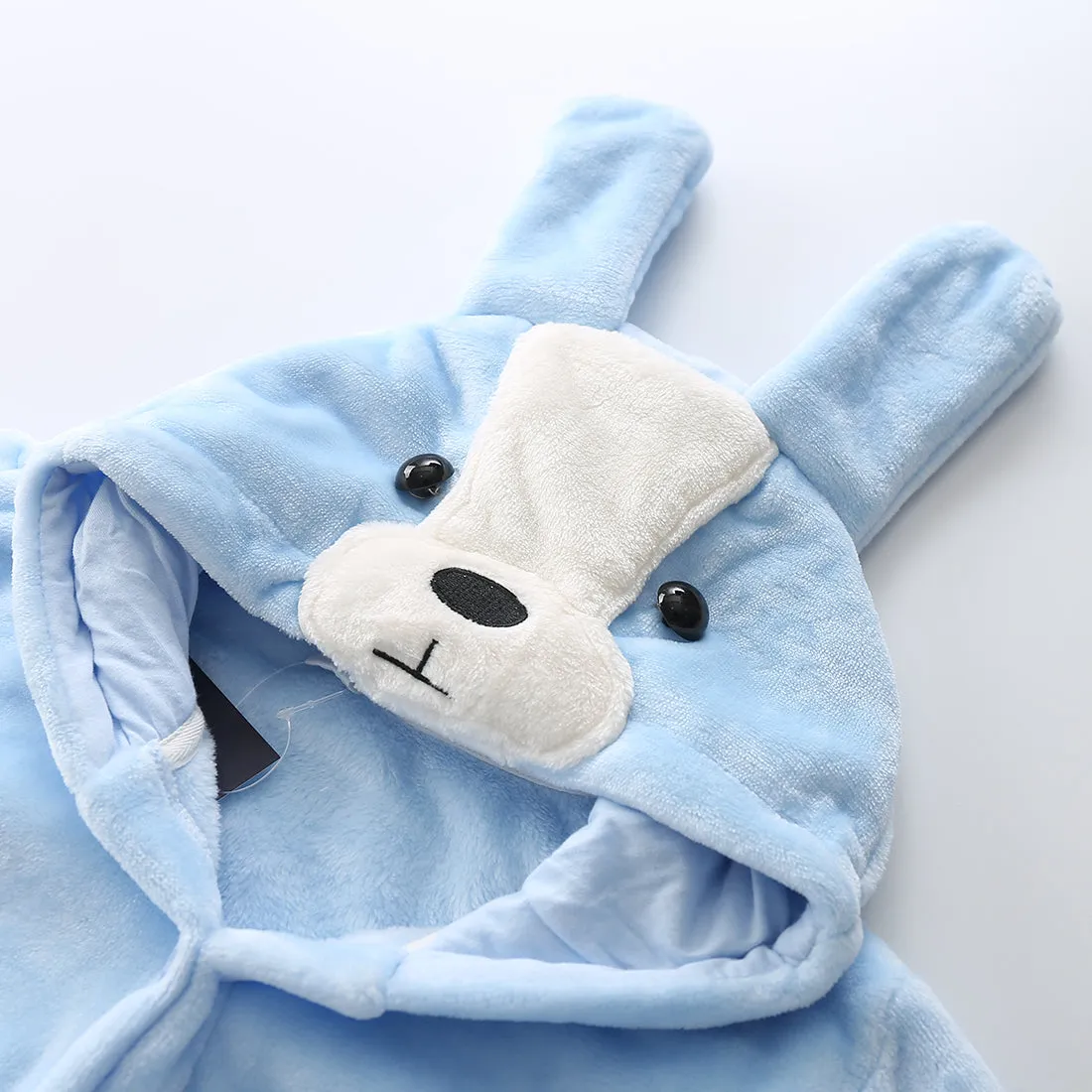 Toddler Girls Hooded Coral Fleece Sleep Robe Bathrobe