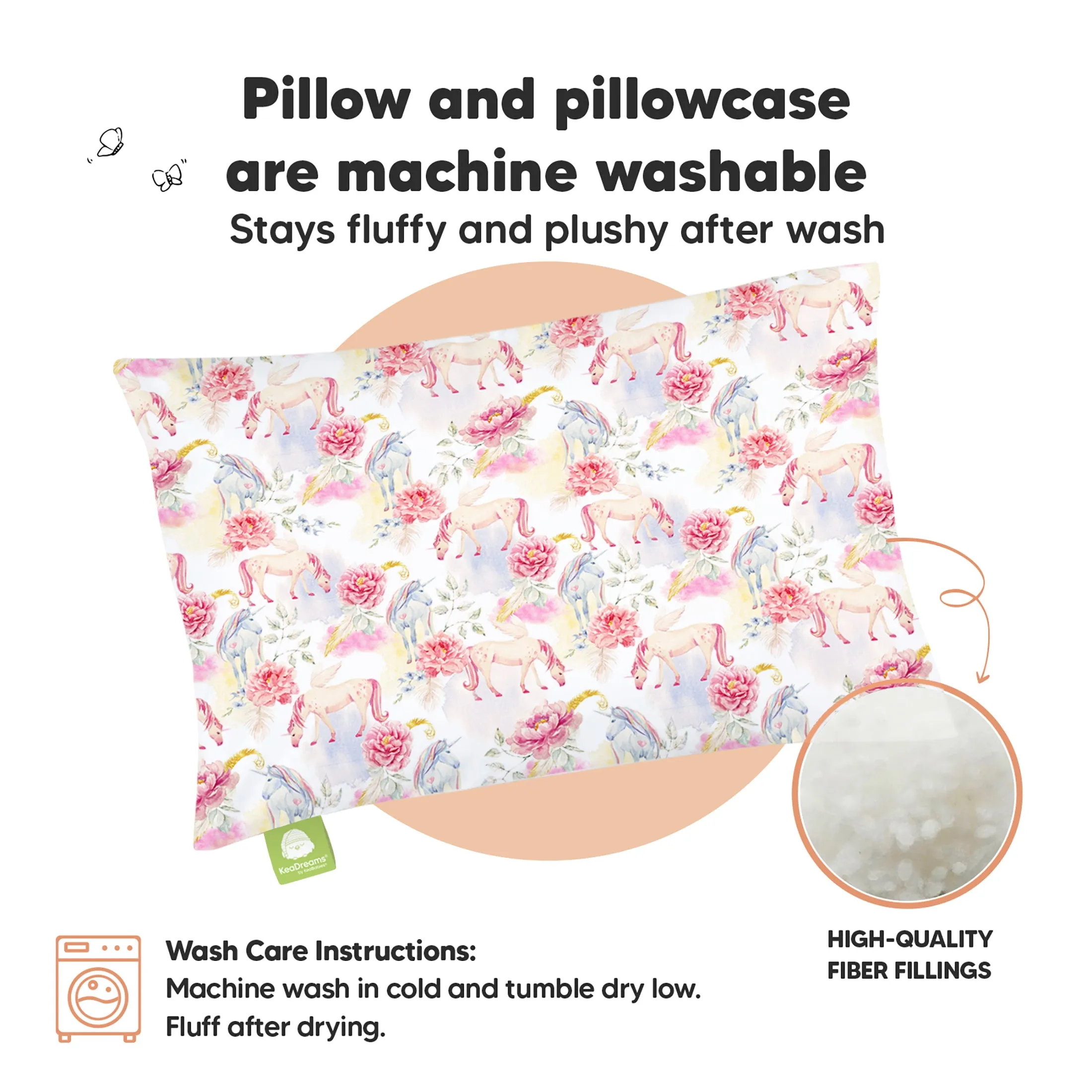 Toddler Pillow with Pillowcase (Fantasy)