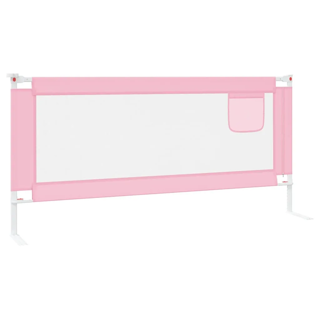 Toddler Safety Bed Rail Pink 200x25 cm Fabric