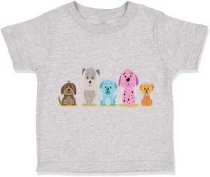 Toddler T-Shirt Dogs Puppy Family Dog Lover Pet Cotton Cute Boy & Girl Clothes