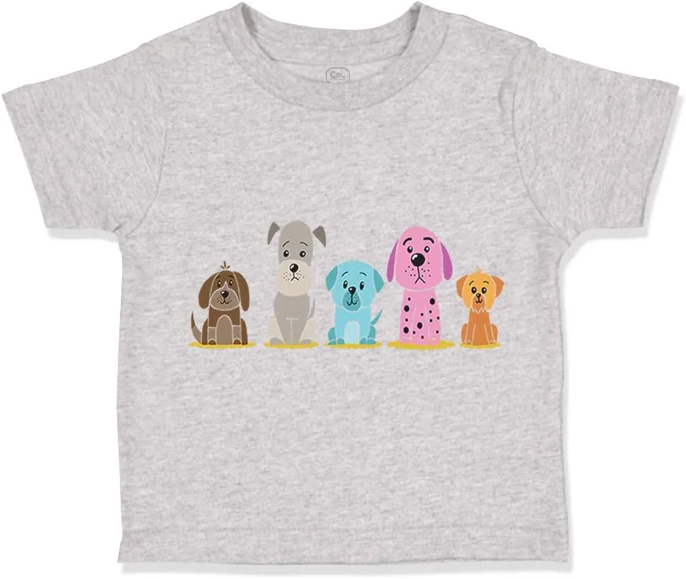 Toddler T-Shirt Dogs Puppy Family Dog Lover Pet Cotton Cute Boy & Girl Clothes