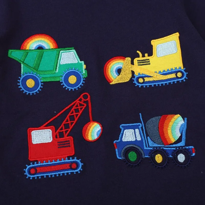 Toddler/Kid Boy's Cool Vehicle Print Design Cotton Tee