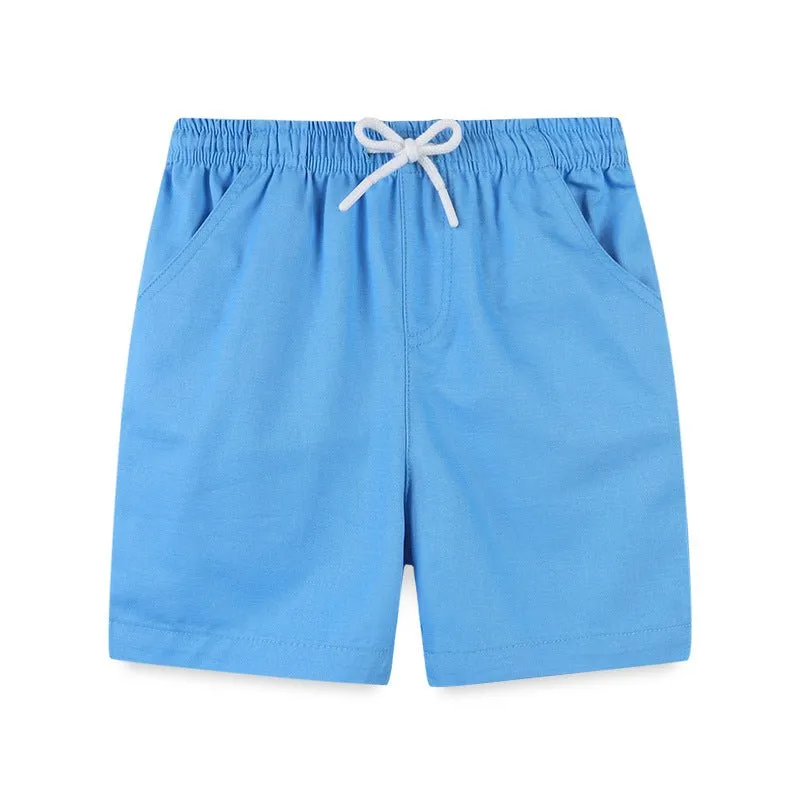 Toddler/Kid's Vehicle Print Tee with Blue Shorts Set
