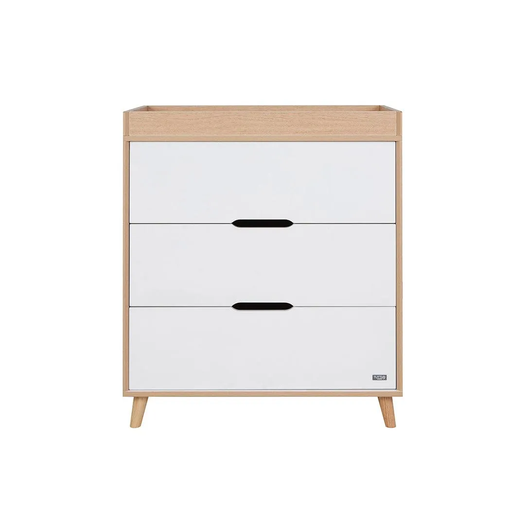 Tutti Bambini Fika Mini 3 Piece Room Set - White/Light Oak