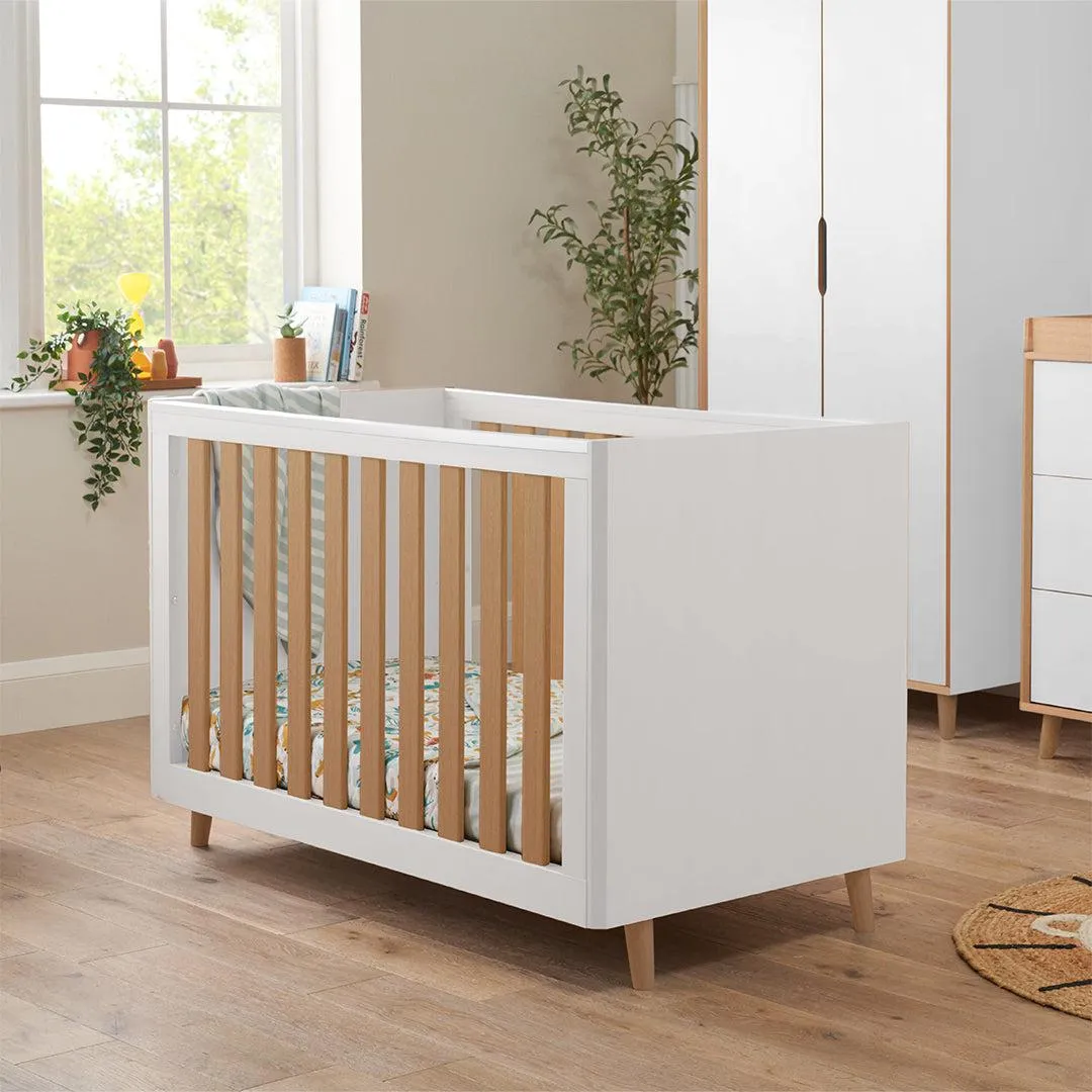 Tutti Bambini Fika Mini 3 Piece Room Set - White/Light Oak