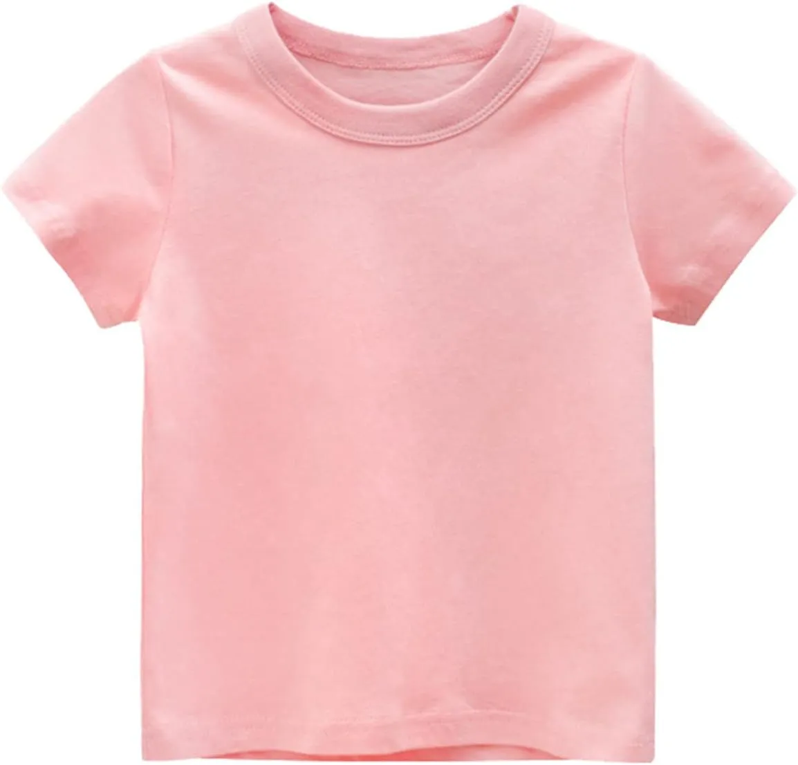 Unisex Summer Kids Baby Short Sleeve Crewneck T-Shirts Top Toddler Boys' Value Pack Organic Cotton Tee