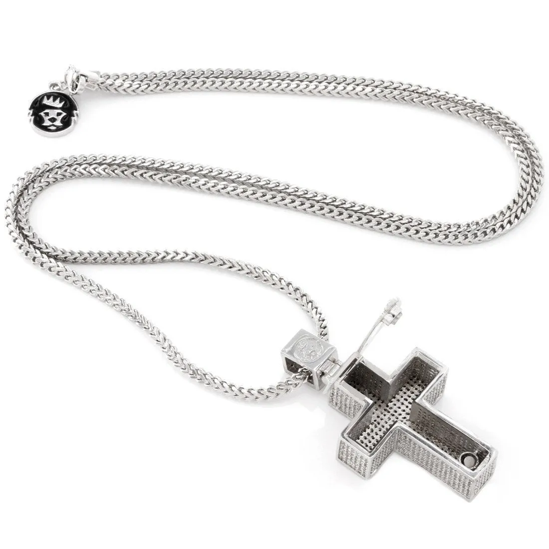 White Gold Stash Cross Necklace- Discontinue