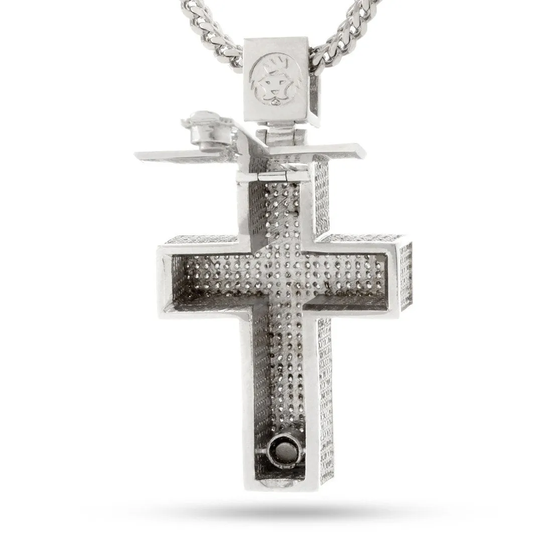 White Gold Stash Cross Necklace- Discontinue