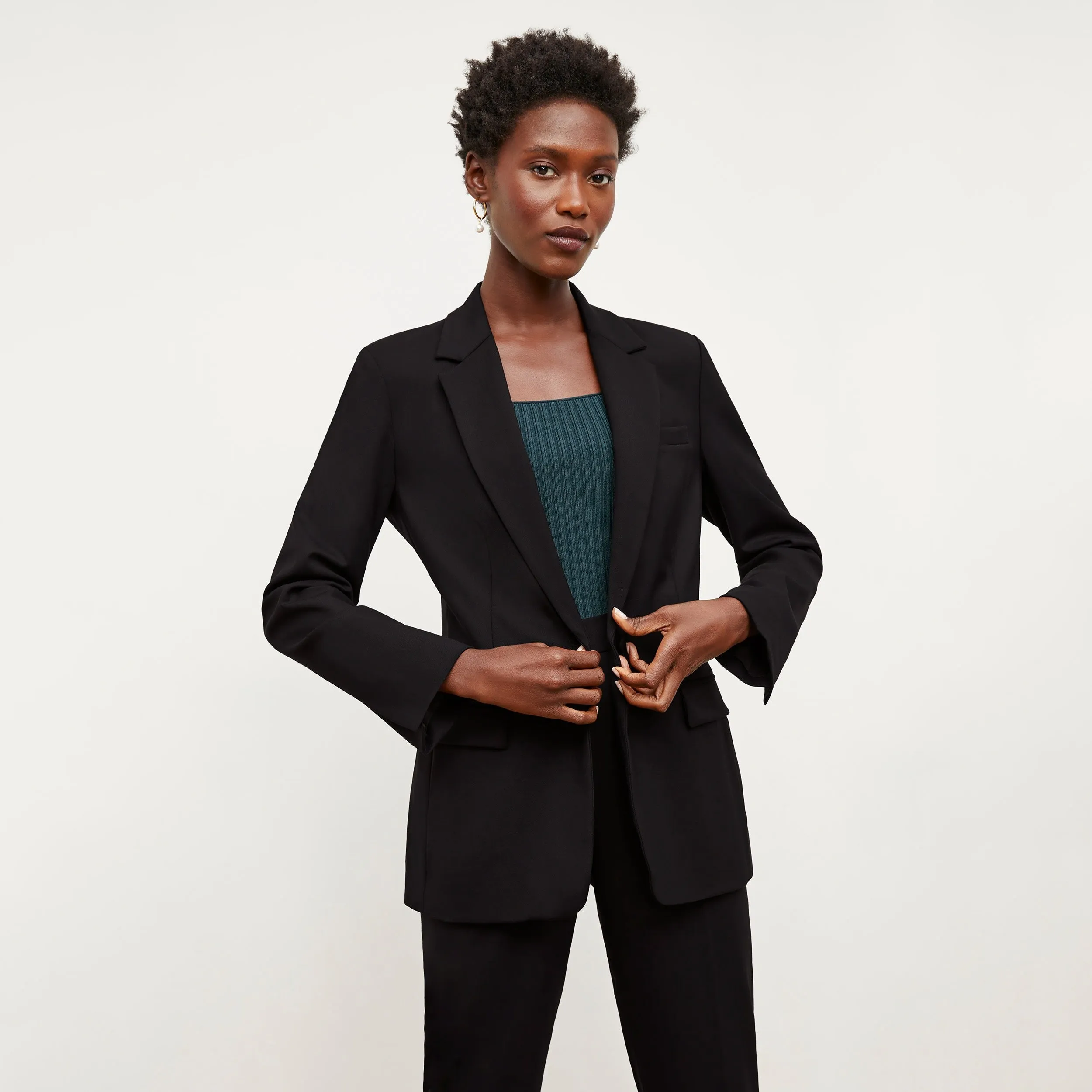 Yiyan Classic Blazer - Wool Twill :: Black