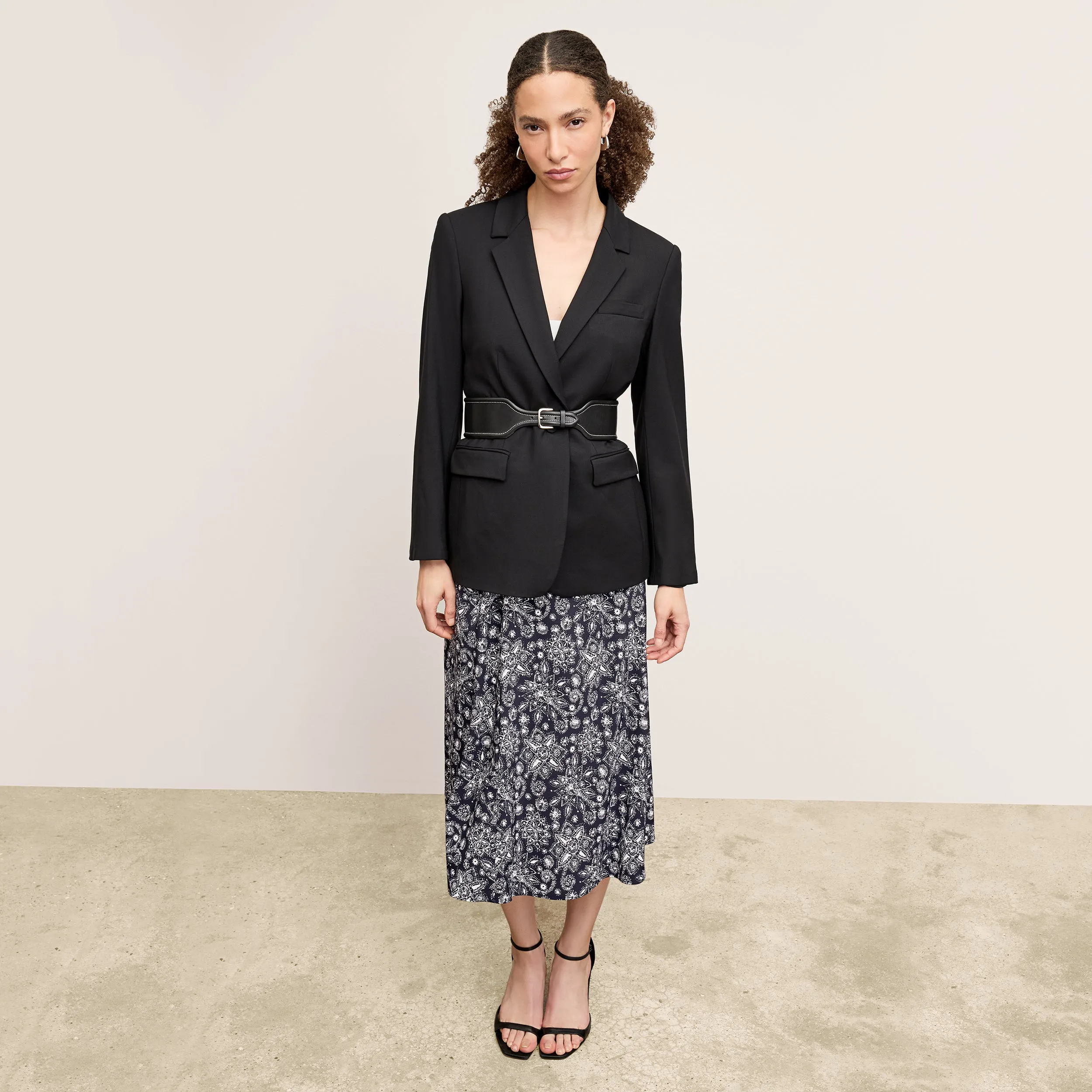 Yiyan Classic Blazer - Wool Twill :: Black