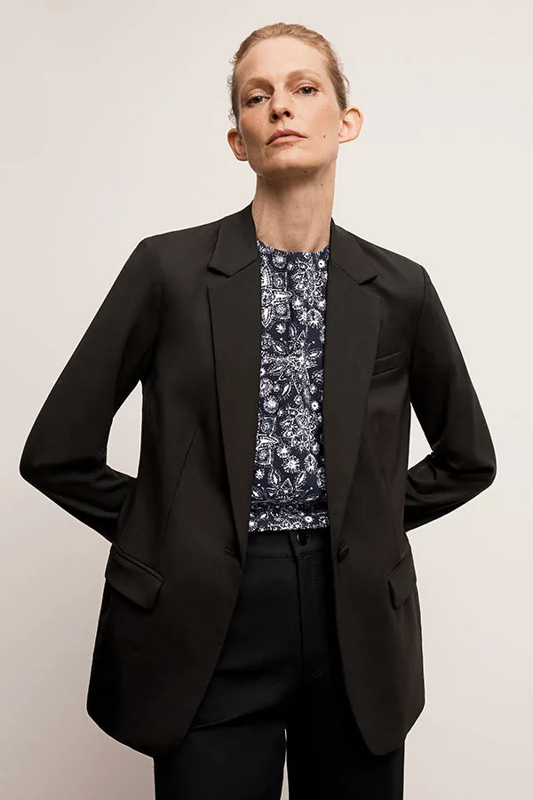 Yiyan Classic Blazer - Wool Twill :: Black