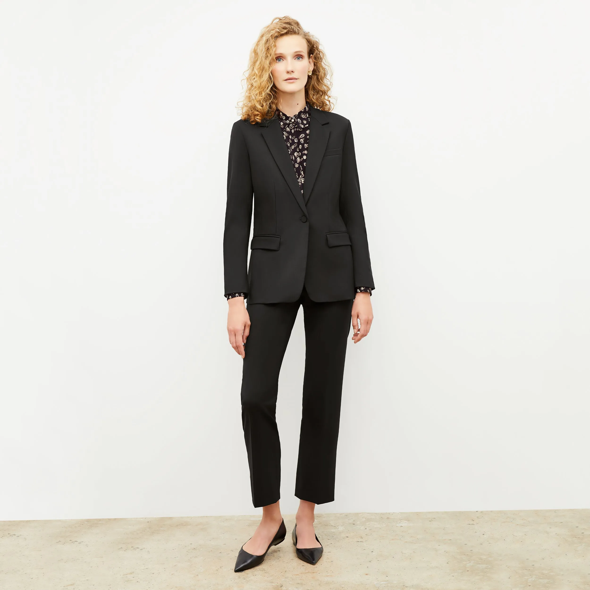 Yiyan Classic Blazer - Wool Twill :: Black