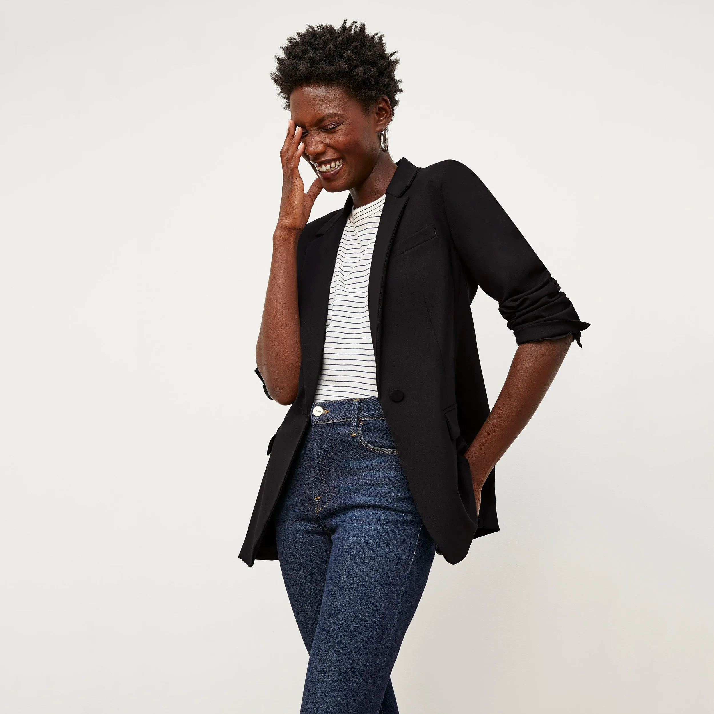 Yiyan Classic Blazer - Wool Twill :: Black