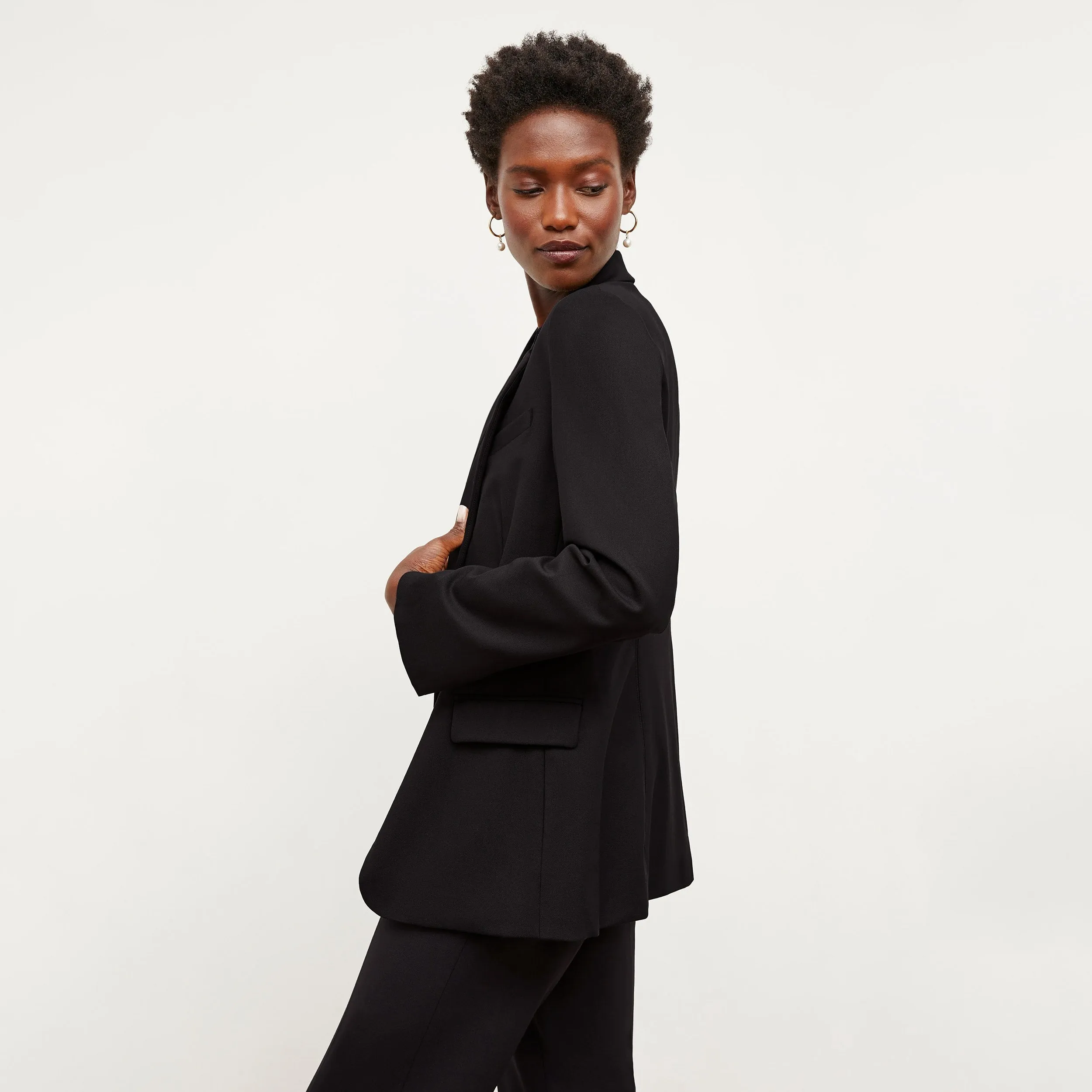 Yiyan Classic Blazer - Wool Twill :: Black