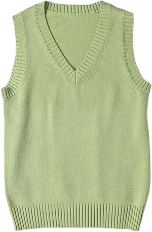 ZUEVI Women's Sweater Vest Classic V Neck Uniform Pullover Knitwear Tops Sleeveless Knitted Sweaters Vests